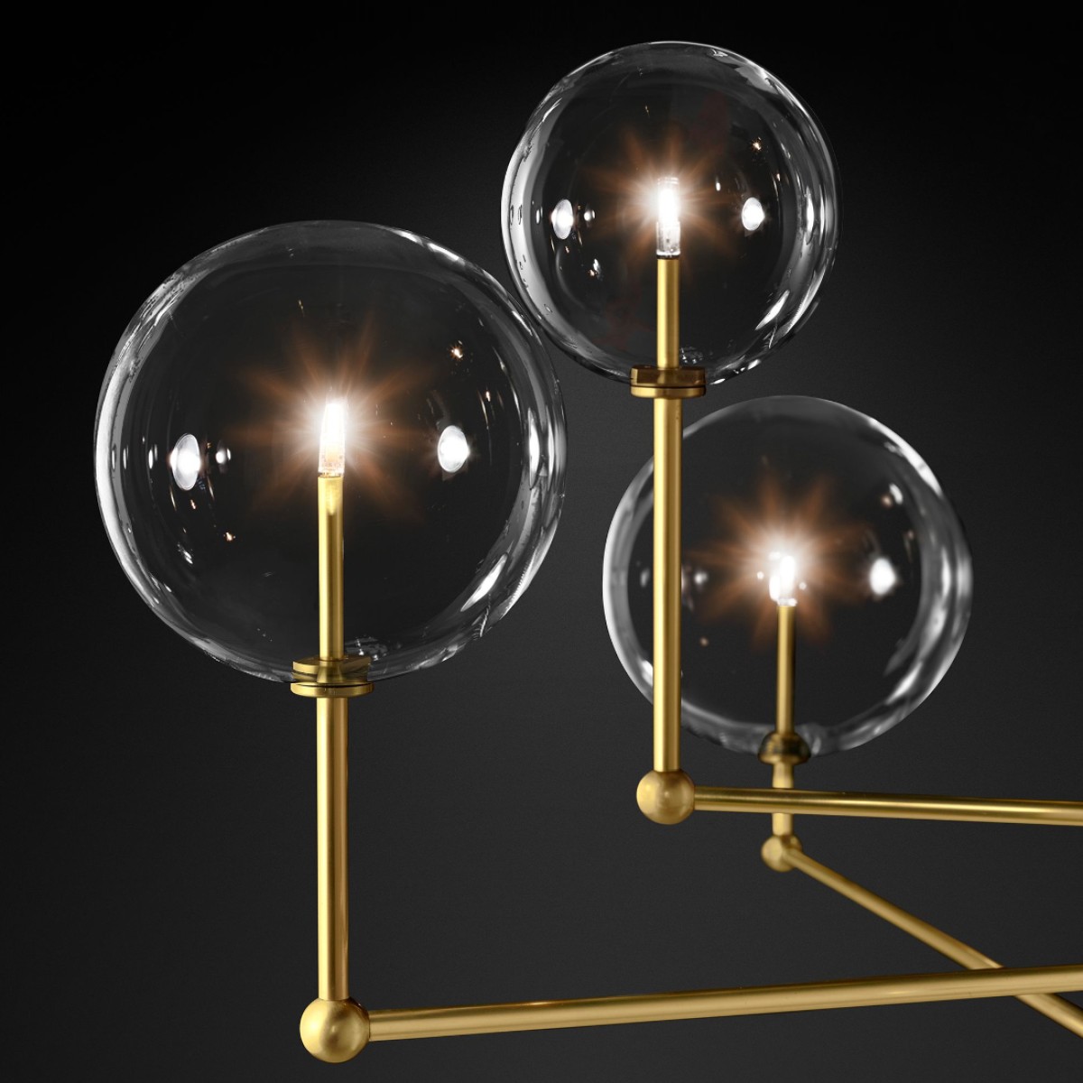 Люстра Delight Collection Globe Mobile 3 brass