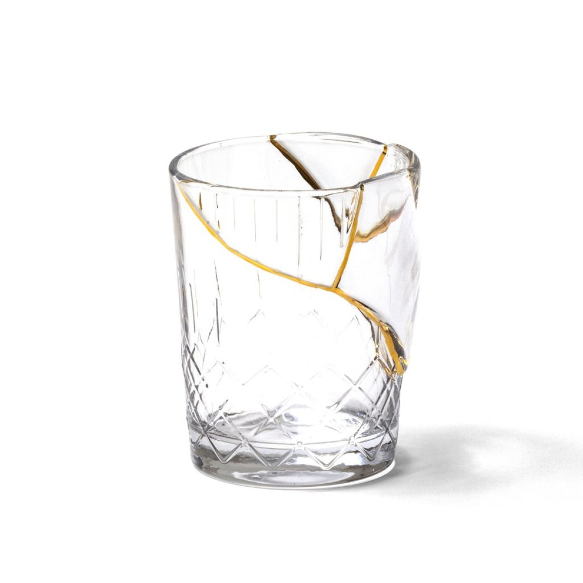 Стакан Seletti Kintsugi (белый, золотой)