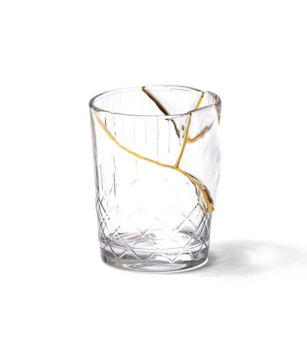 Стакан Seletti Kintsugi (белый, золотой)