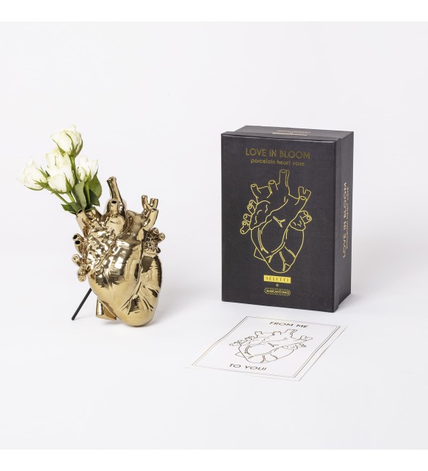 Ваза Seletti Love in Bloom Gold