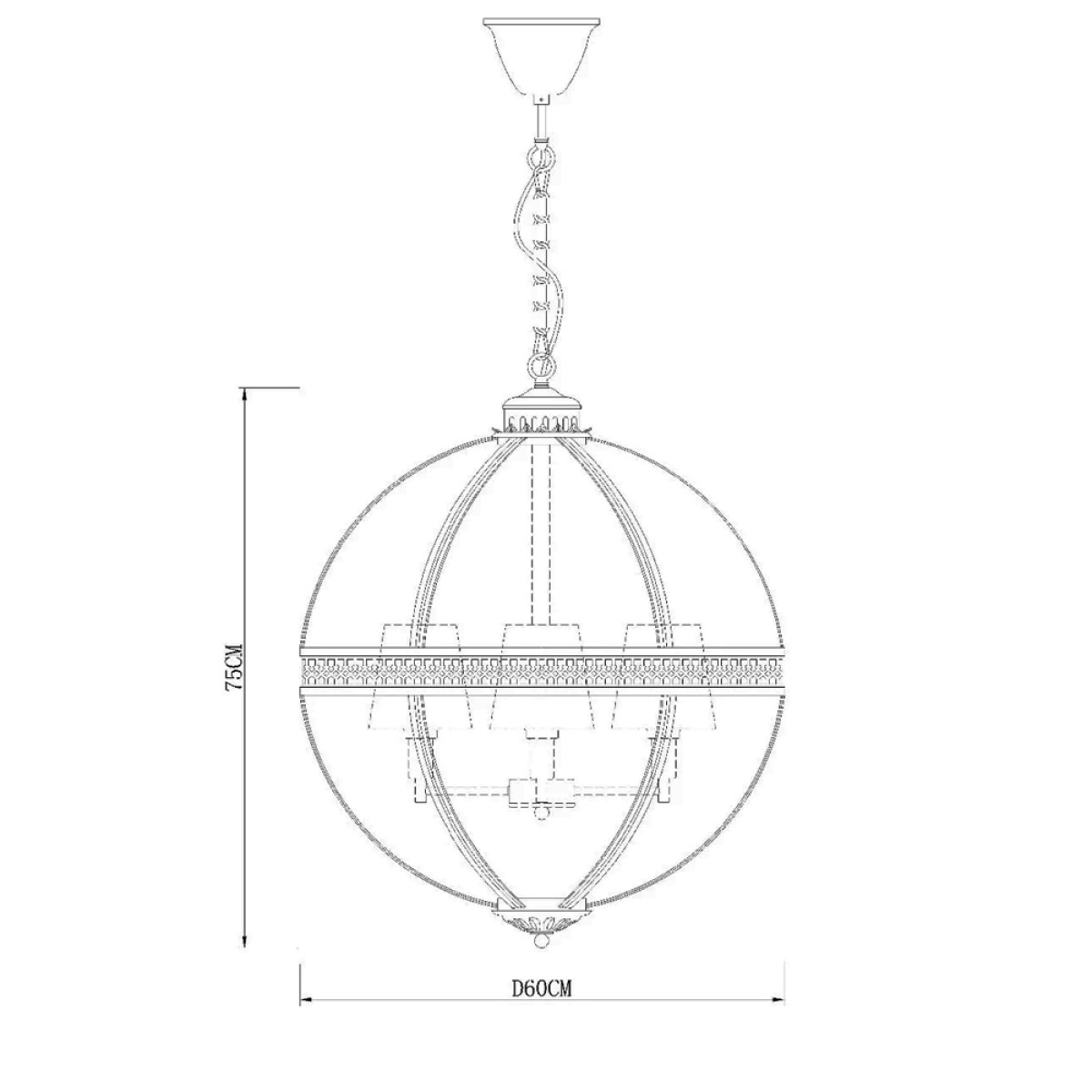 Люстра Delight Collection Residential 4L nickel