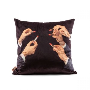 Подушка Seletti Toiletpaper Cushion Lipstick Black (черный, арт. 16470)