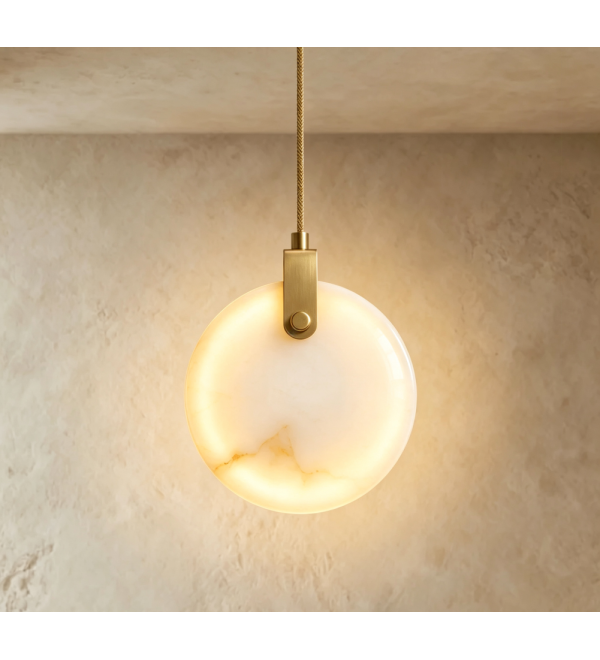 Подвесной светильник Delight Collection 11391P 15cm Brass / White Alabaster