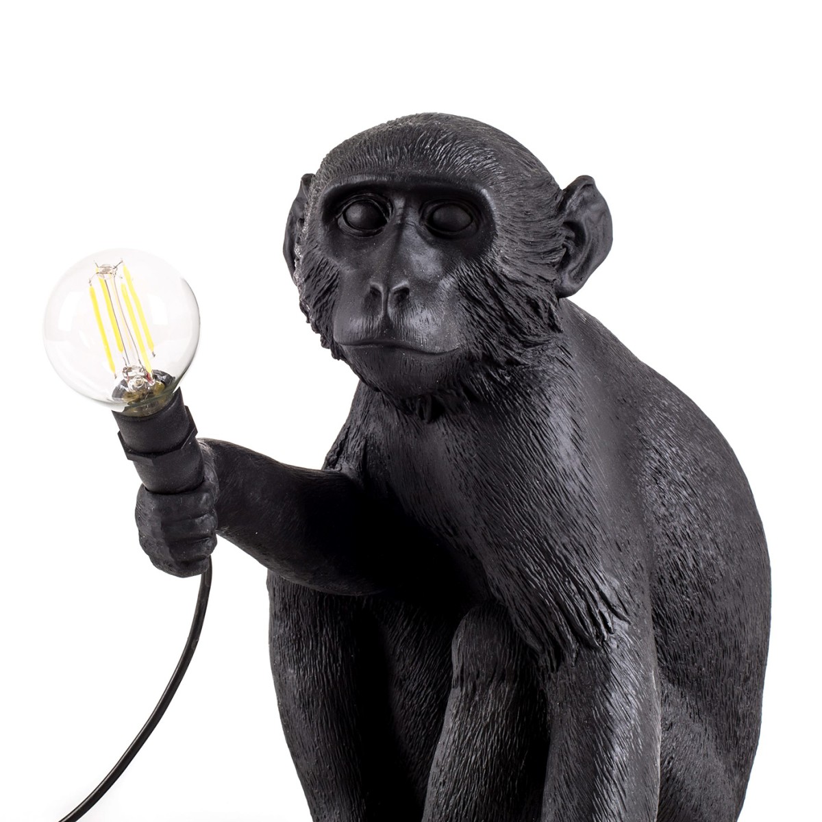 Настольная лампа Seletti Monkey Lamp Sitting (черный)