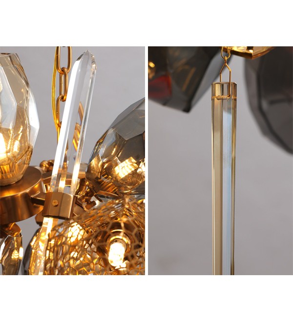 Люстра Delight Collection Britannica 8898P/AL gold/smoky