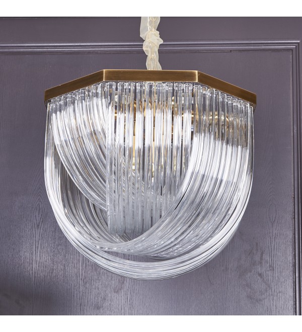 Люстра Delight Collection Murano L9 brass/clear