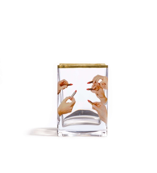 Ваза Seletti Toiletpaper Glass Vase Lipsticks Small