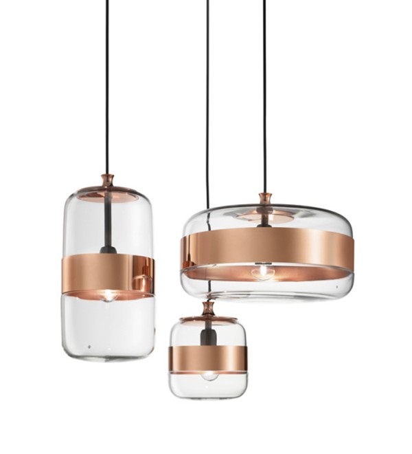 Подвесной светильник Vistosi FUTURA SP M clear/copper