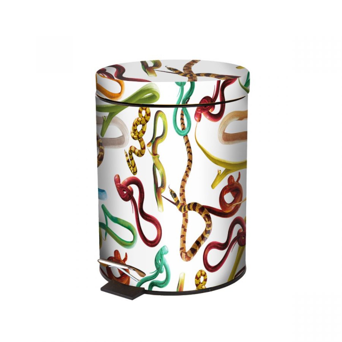 Мусорное ведро Seletti Toiletpaper Home Snakes White 5L