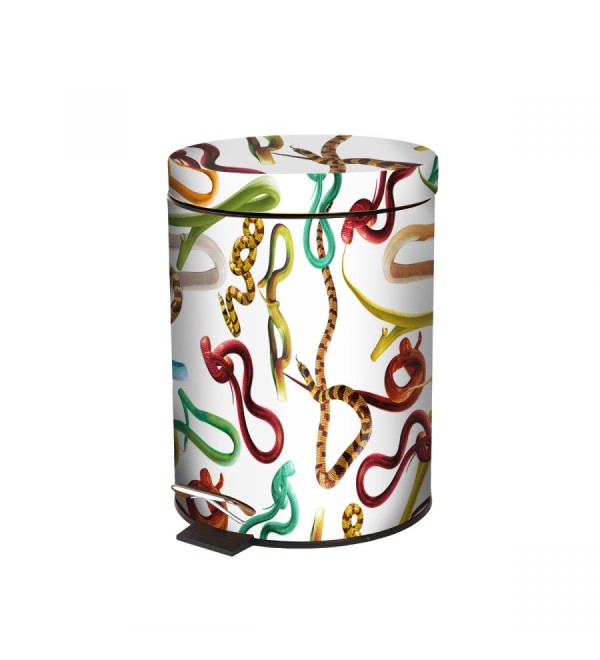 Мусорное ведро Seletti Toiletpaper Home Snakes White 5L