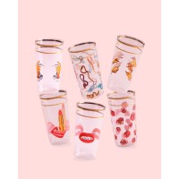 Стакан Seletti Toiletpaper Glass Hands with snakes (прозрачный, золотой)