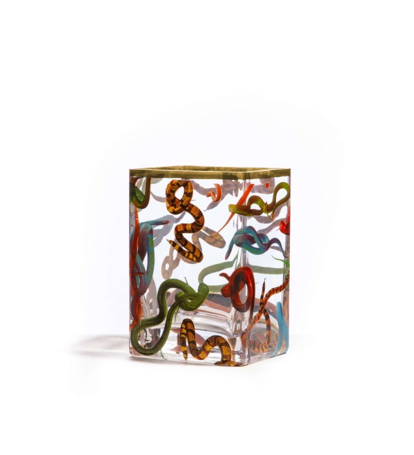 Ваза Seletti Toiletpaper Glass Vase Snakes Small (прозрачный)