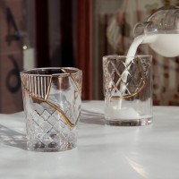 Стакан Seletti Kintsugi (белый, золотой, арт. 09657)