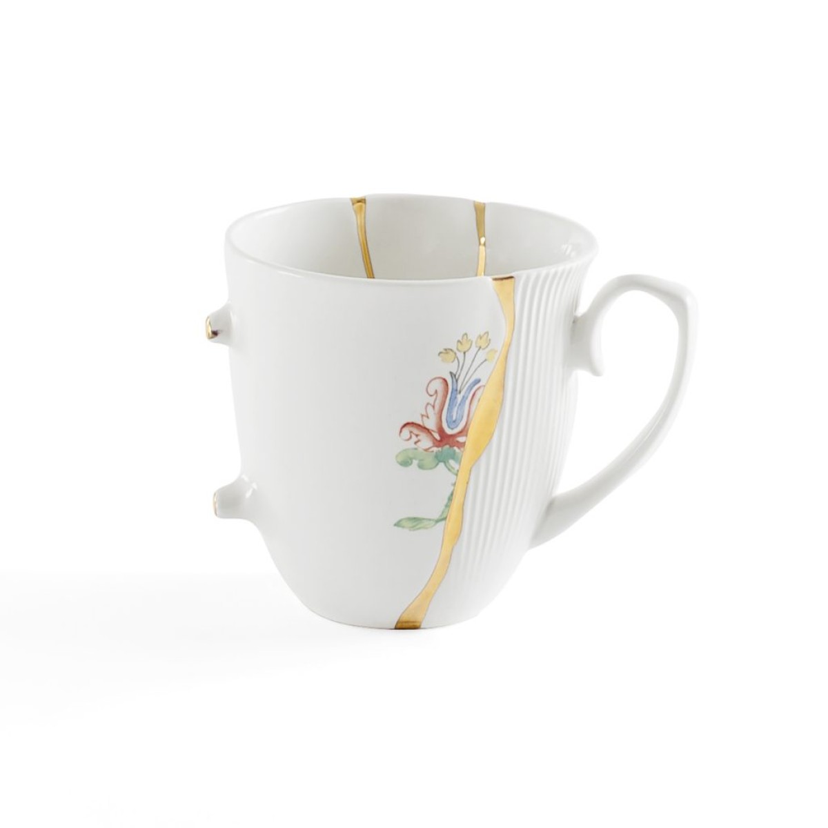 Кружка Seletti Kintsugi (белый, золотой, арт. 09652)