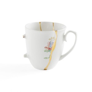 Кружка Seletti Kintsugi (белый, золотой, арт. 09652)