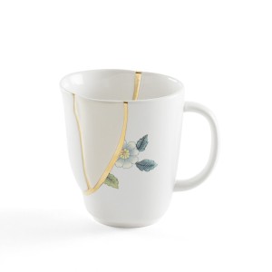 Кружка Seletti Kintsugi (белый, золотой)