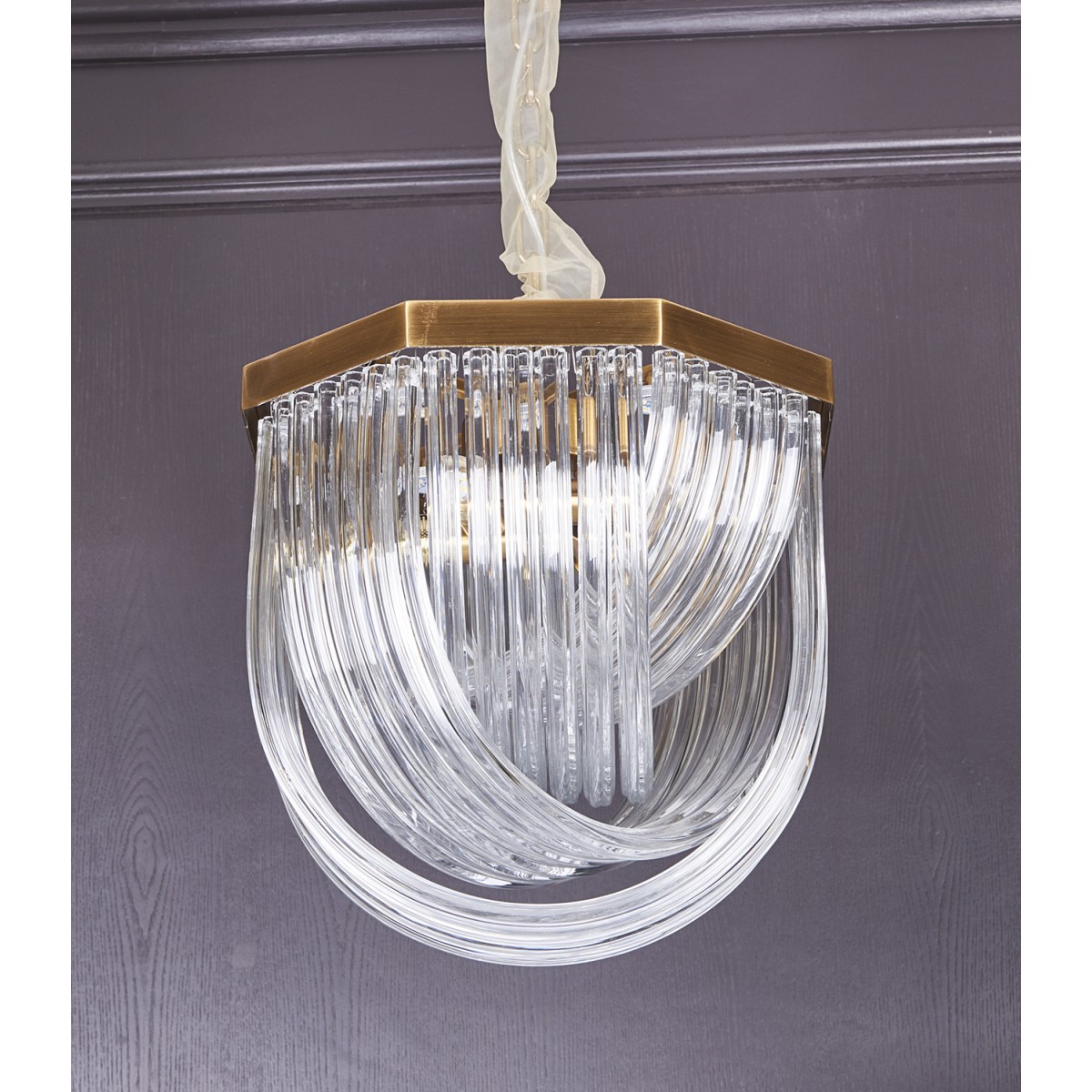 Люстра Delight Collection Murano L4 brass/clear