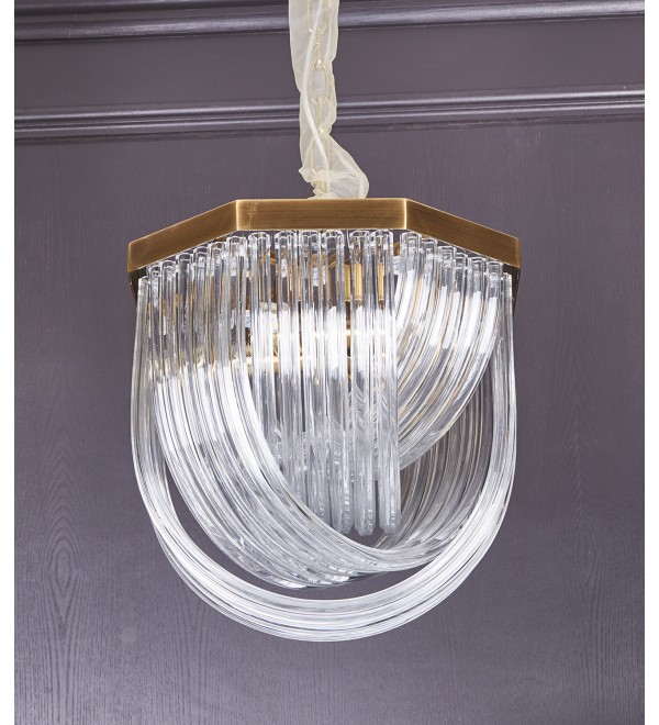Люстра Delight Collection Murano L4 brass/clear