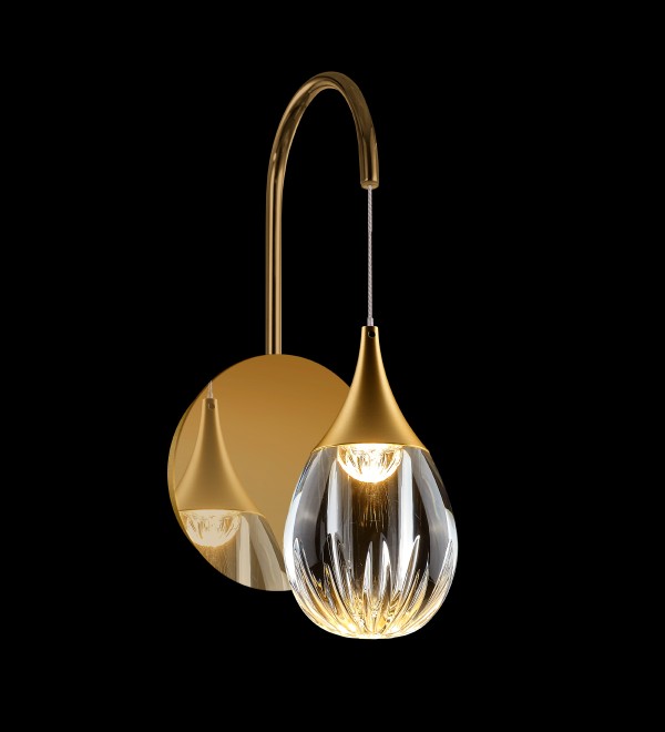 Настенный светильник Delight Collection Stilla MB24001004-1A gold/clear