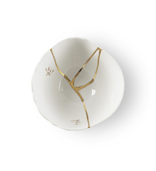 Пиала Seletti Kintsugi (белый, золотой)