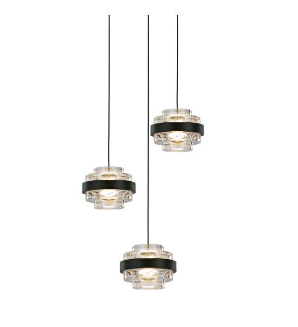 Подвесной светильник Delight Collection Indiana MD22030002-3A black/clear