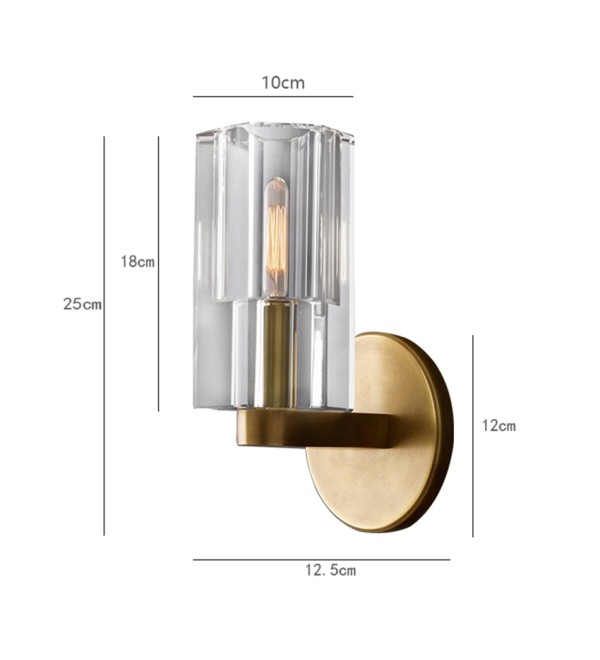 Настенный светильник Delight Collection 8816W gold/clear