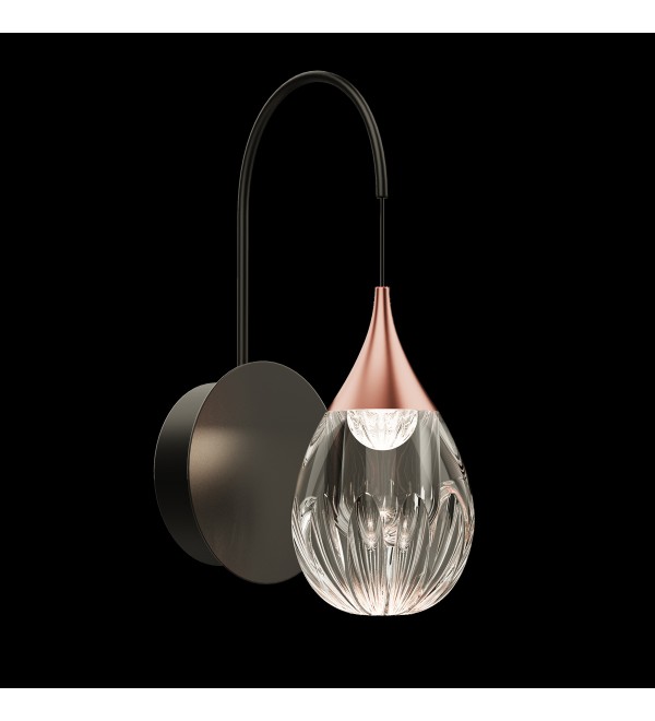 Настенный светильник Delight Collection Stilla MB24001004-1A copper/clear