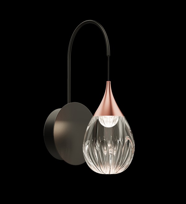 Настенный светильник Delight Collection Stilla MB24001004-1A copper/clear