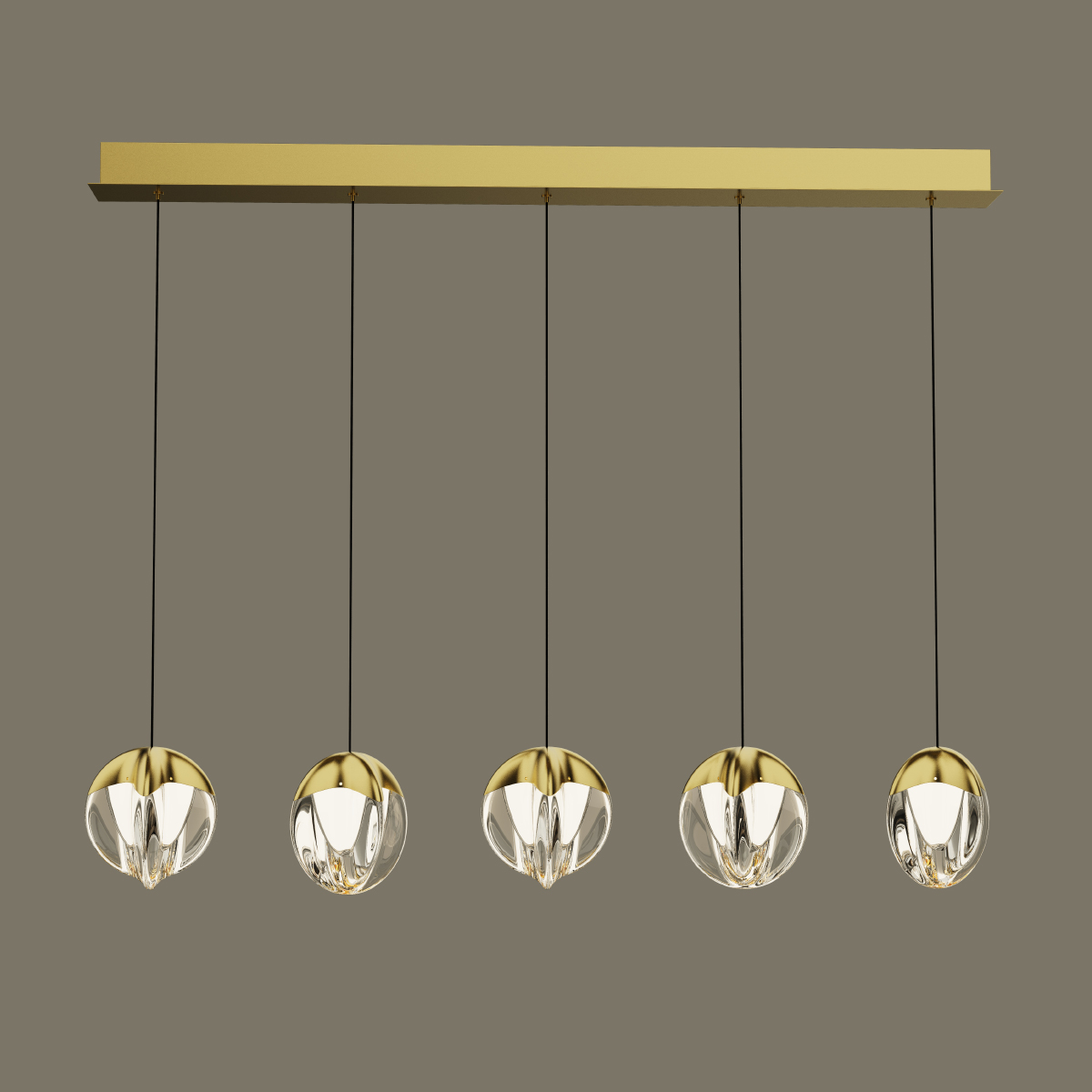 Подвесной светильник Delight Collection MD24001033-5B gold/clear