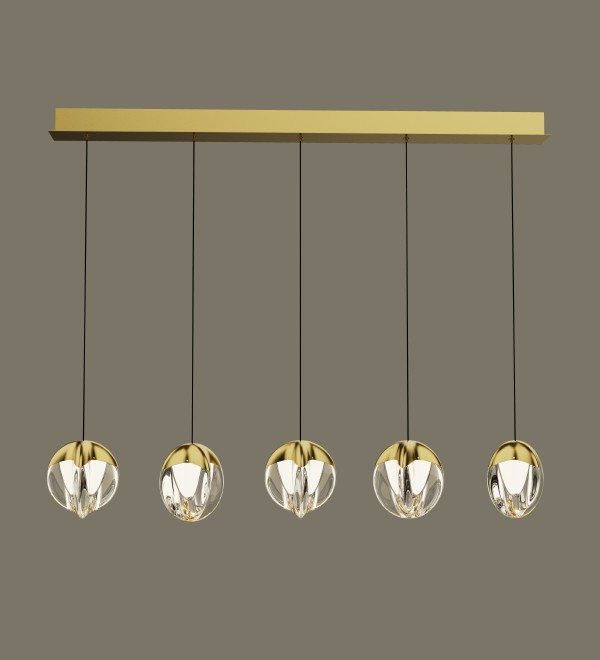 Подвесной светильник Delight Collection MD24001033-5B gold/clear