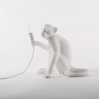 Настольная лампа Seletti Monkey Lamp Sitting (белый)