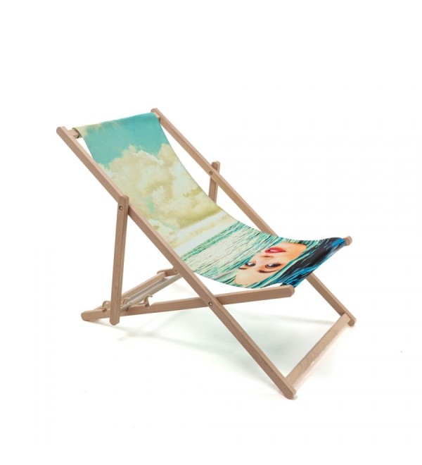 Шезлонг Seletti Toiletpaper Deckchair Girl in the Sea
