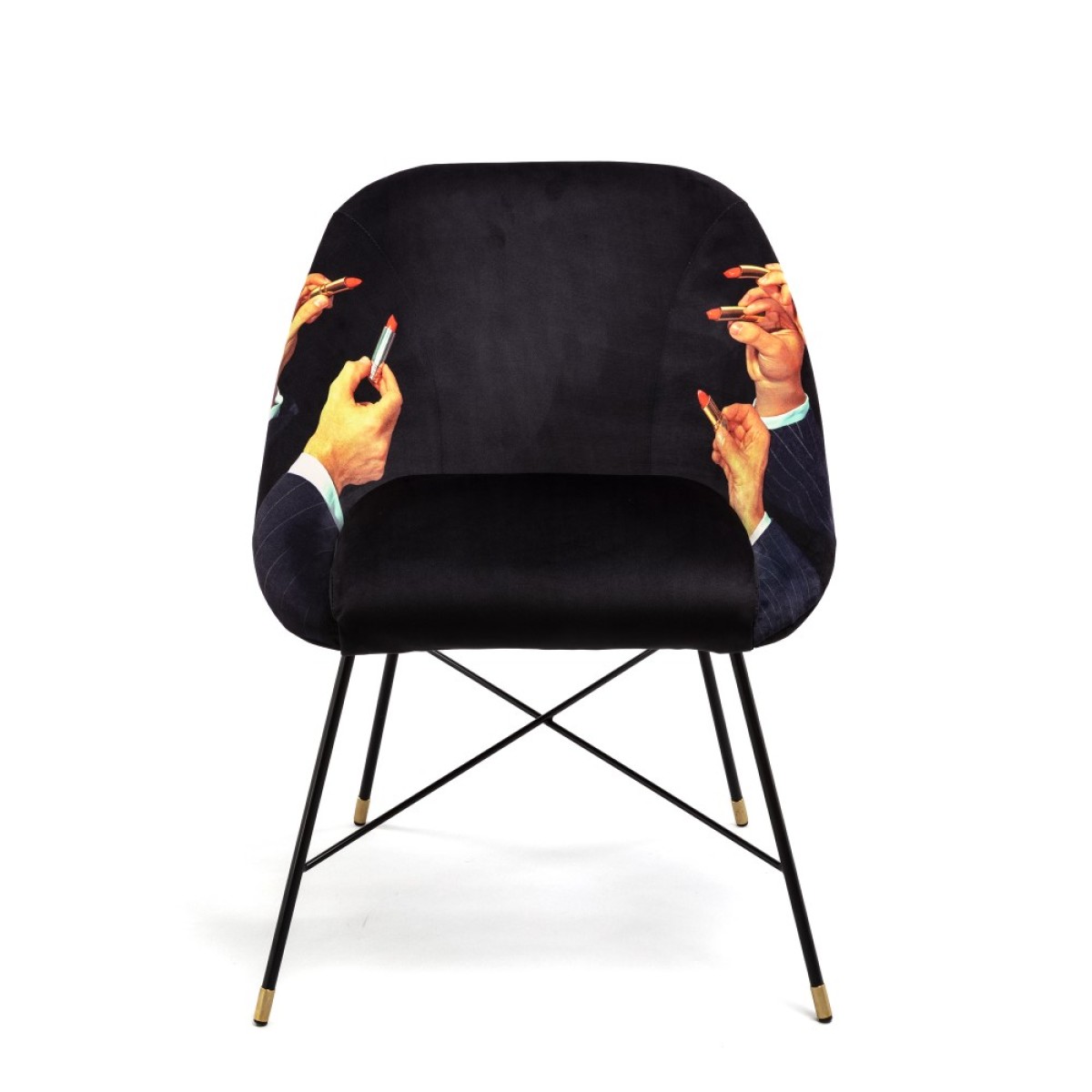 Обеденный стул Seletti Toiletpaper Furniture Black Lipsticks