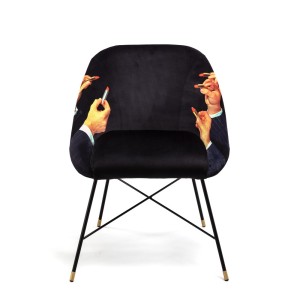 Обеденный стул Seletti Toiletpaper Furniture Black Lipsticks