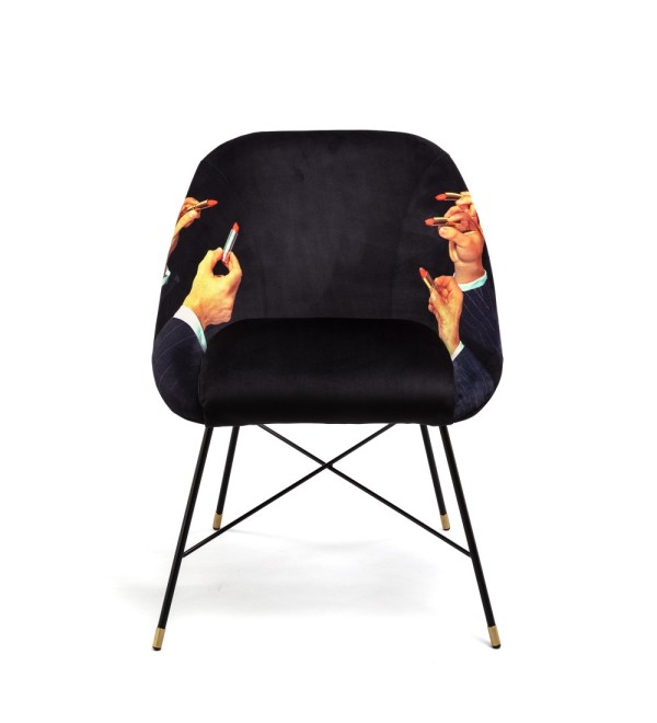 Обеденный стул Seletti Toiletpaper Furniture Black Lipsticks