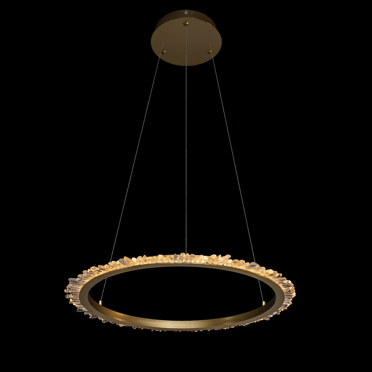 Подвесной светильник Delight Collection Quartz Halo MD20020154-1B satin gold