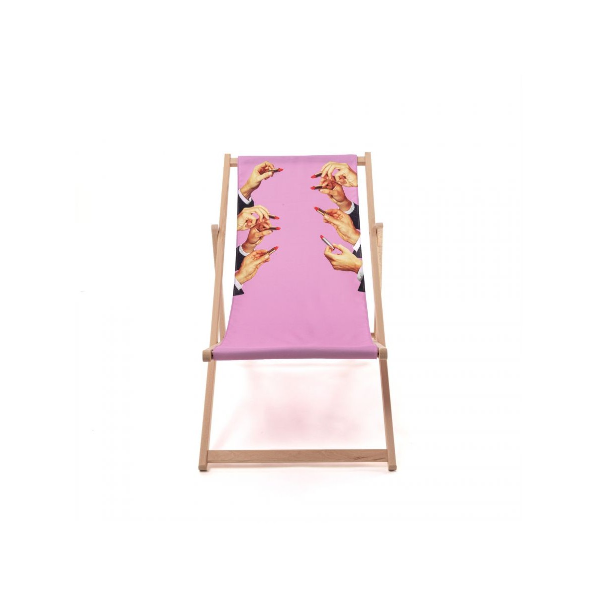 Шезлонг Seletti Toiletpaper Deckchair Lipstick Pink