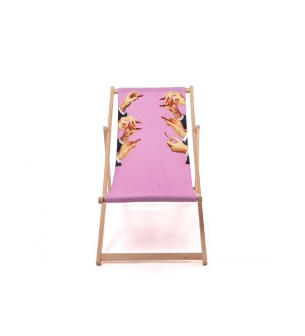 Шезлонг Seletti Toiletpaper Deckchair Lipstick Pink