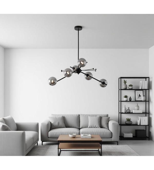 Люстра Delight Collection 9303P-6 black/smoky