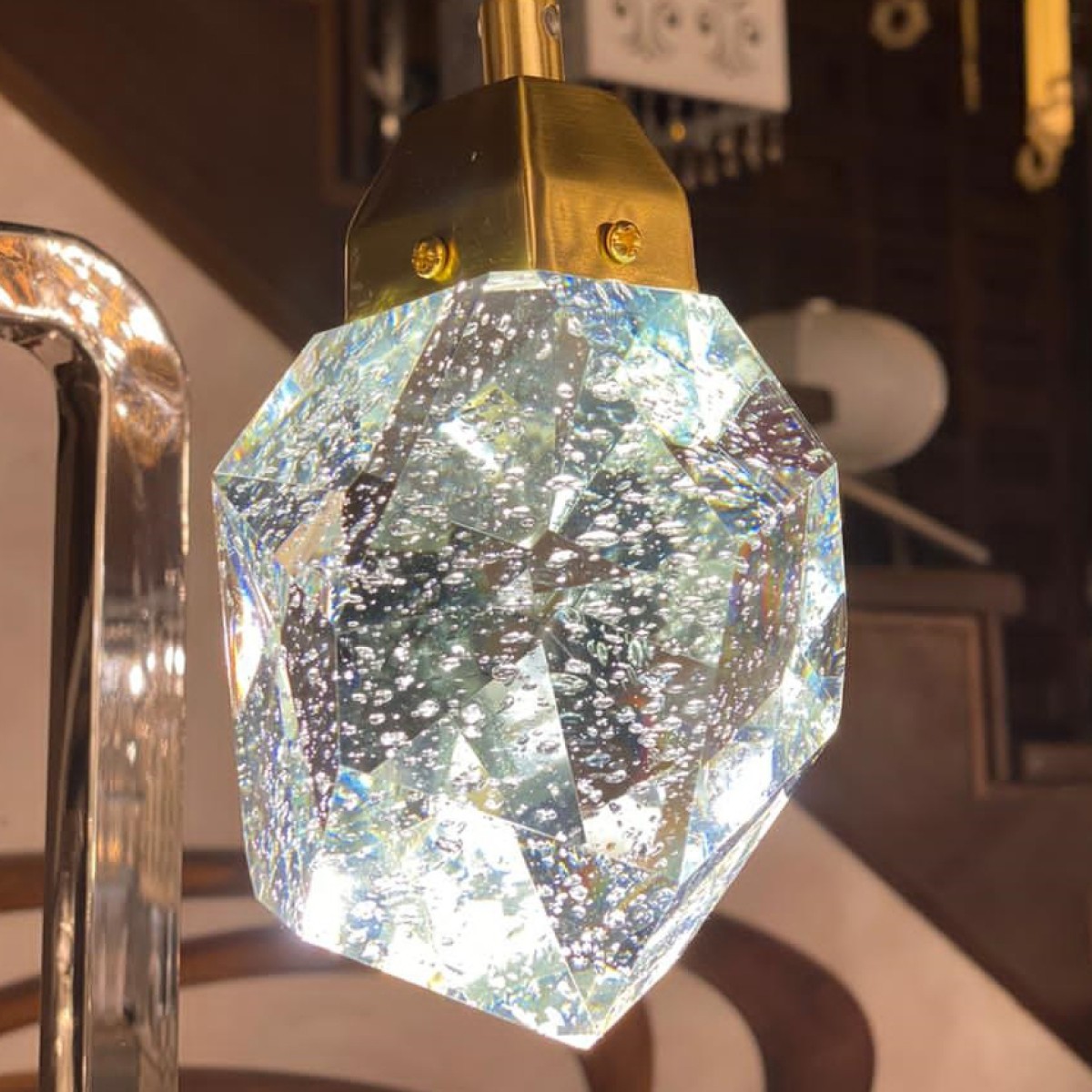 Подвесной светильник Delight Collection Crystal rock 11 gold