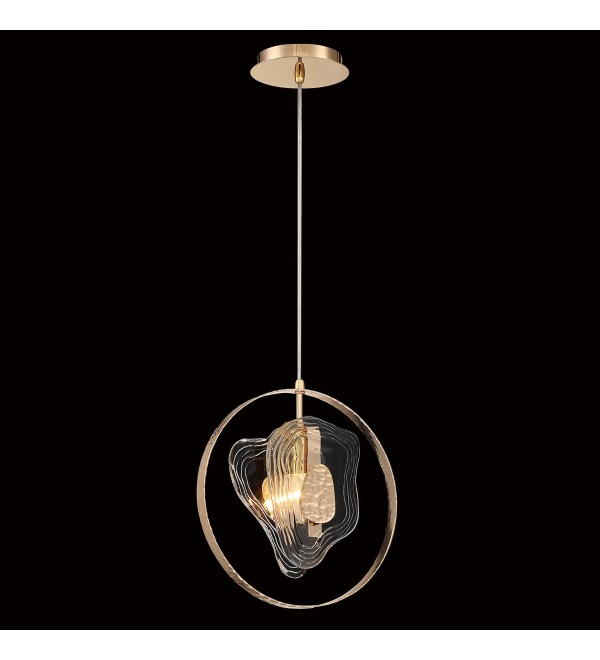 Подвесной светильник Delight Collection Cowley P60669-1 gold/clear