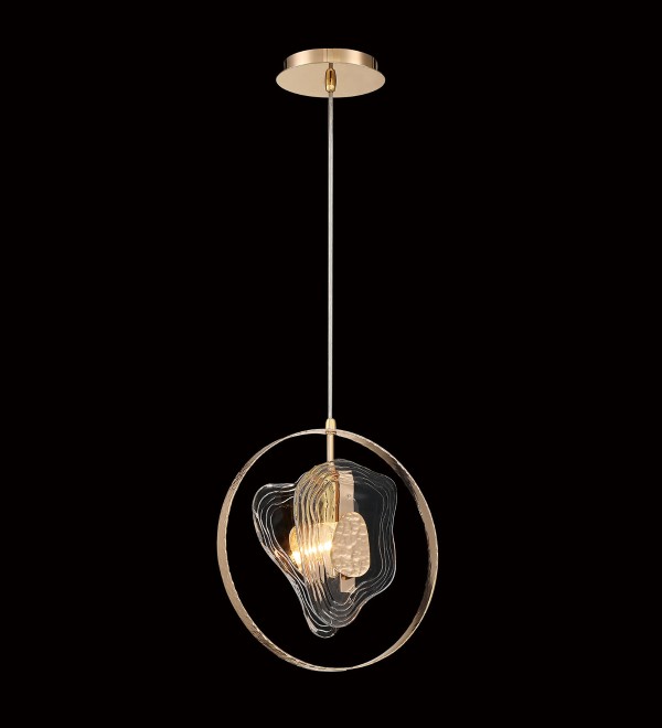 Подвесной светильник Delight Collection Cowley P60669-1 gold/clear