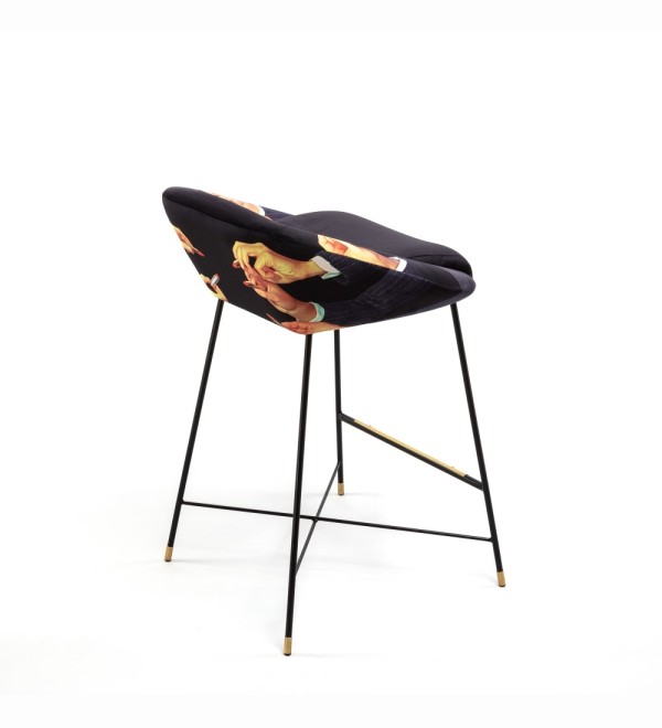 Барный стул Seletti Toiletpaper Furniture Black Lipsticks