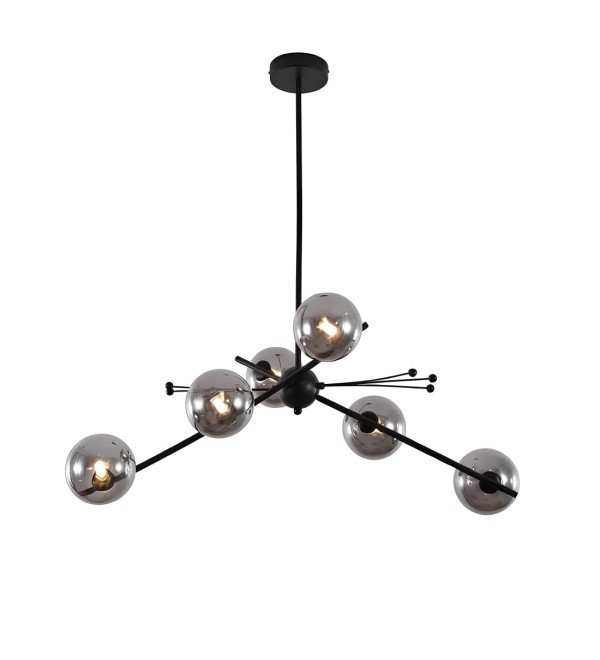 Люстра Delight Collection 9303P-6 black/smoky