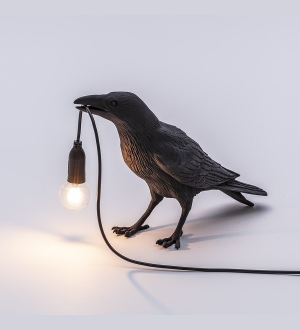 Настольная лампа Seletti Bird Waiting Black