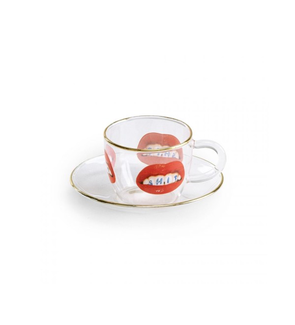 Кофейная пара Seletti Toiletpaper Glass Shit