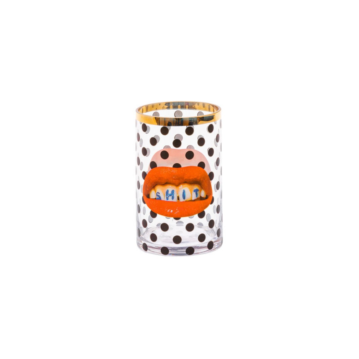 Ваза Seletti Toiletpaper Glass Vase Shit Pois Small (прозрачный, арт. 14160)