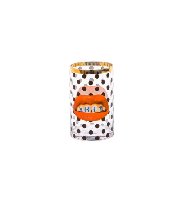 Ваза Seletti Toiletpaper Glass Vase Shit Pois Small (прозрачный, арт. 14160)