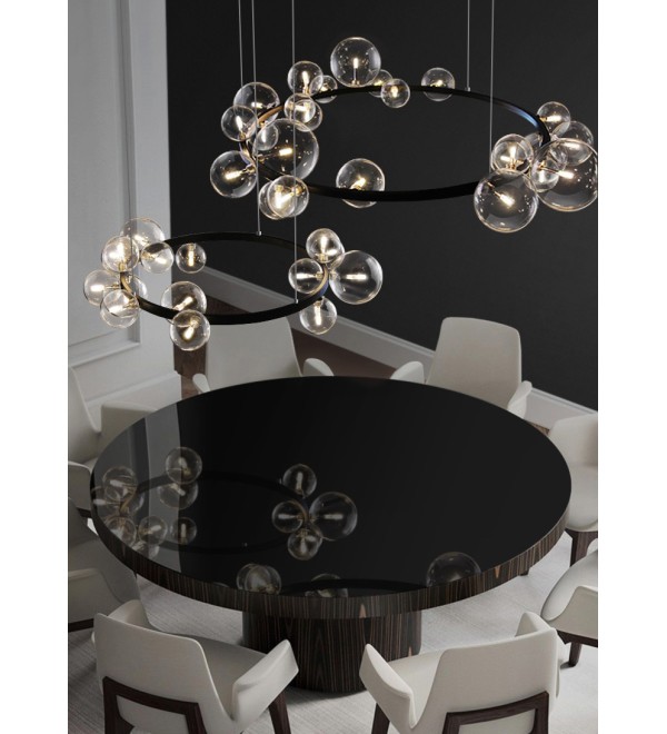 Люстра Delight Collection Art Deco Bubble 8828P/L black/clear