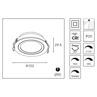 Встраиваемый светильник Delight Collection DA8304DR d.10.2